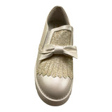 Preziosi Sneakers Tinta Unita con Glitter per Bambina 1968 PANNA PREZIOSI 