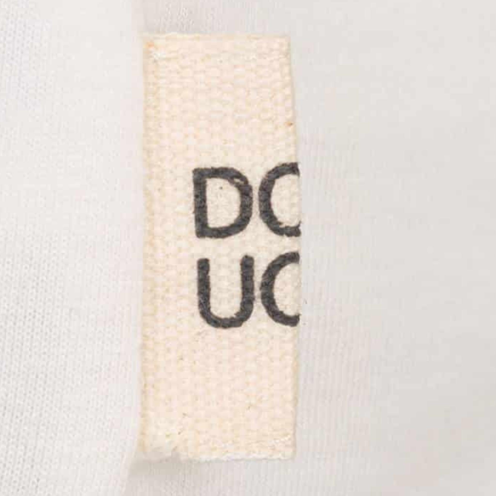 Dou Dou T-Shirt Girocollo Tinta Unita con Stampa per Bambino DW8P21 BIANCO DOU DOU 