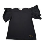 Vicolo T-Shirt Girocollo tinta unita con Logo Nero per Bambina 31460234 NERO VICOLO 