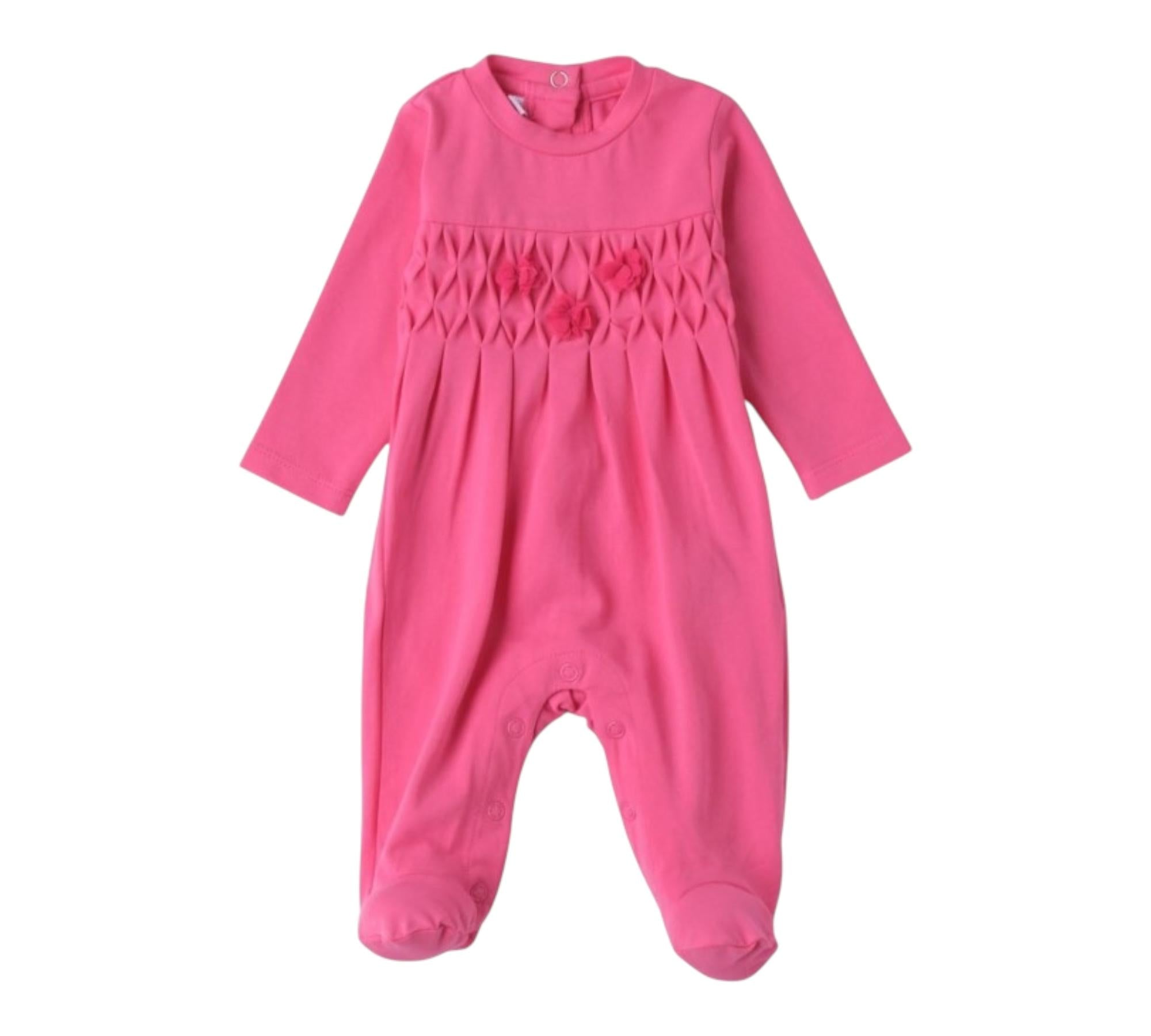 Minibanda Tutina Manica Lunga Tinta Unita per Neonata 3B778 FUXIA MINIBANDA 