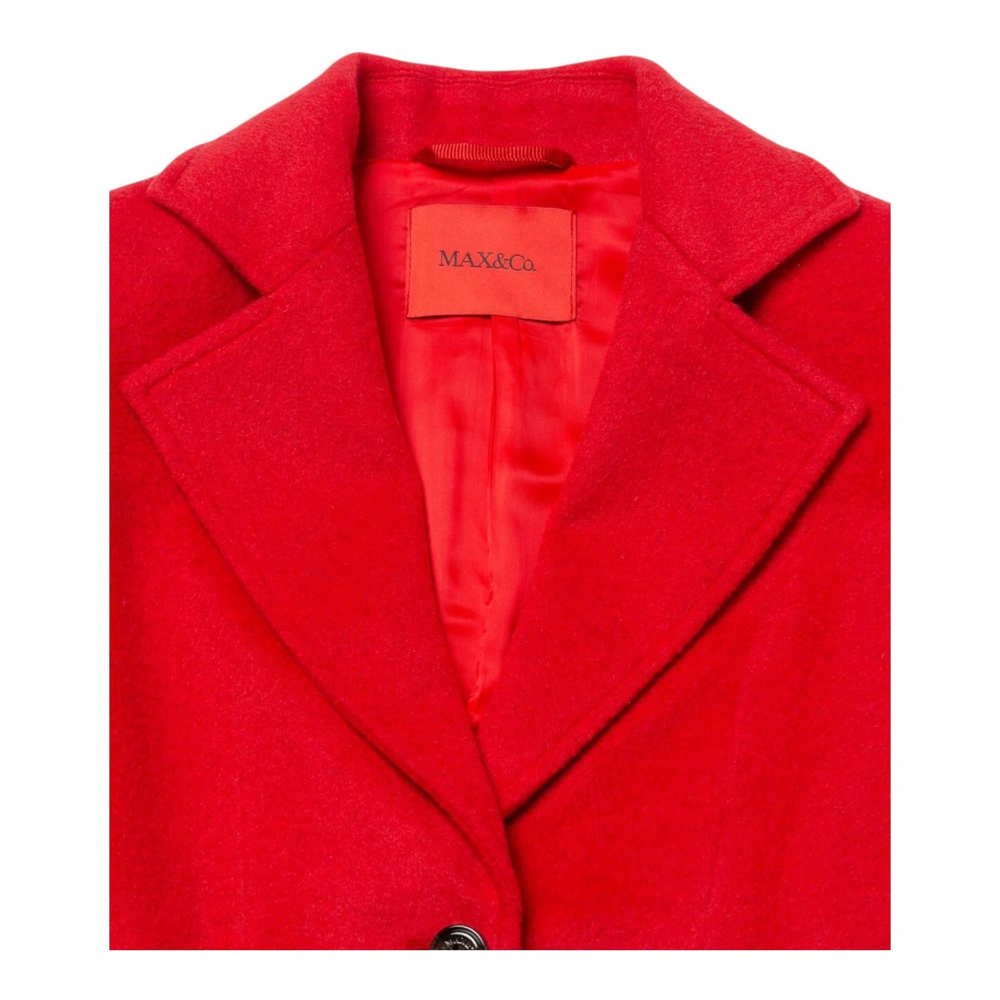 MAX&Co. cappotto tinta unita con cintura Rosso per Bambina MX0001 ROSSO MAX&Co. 