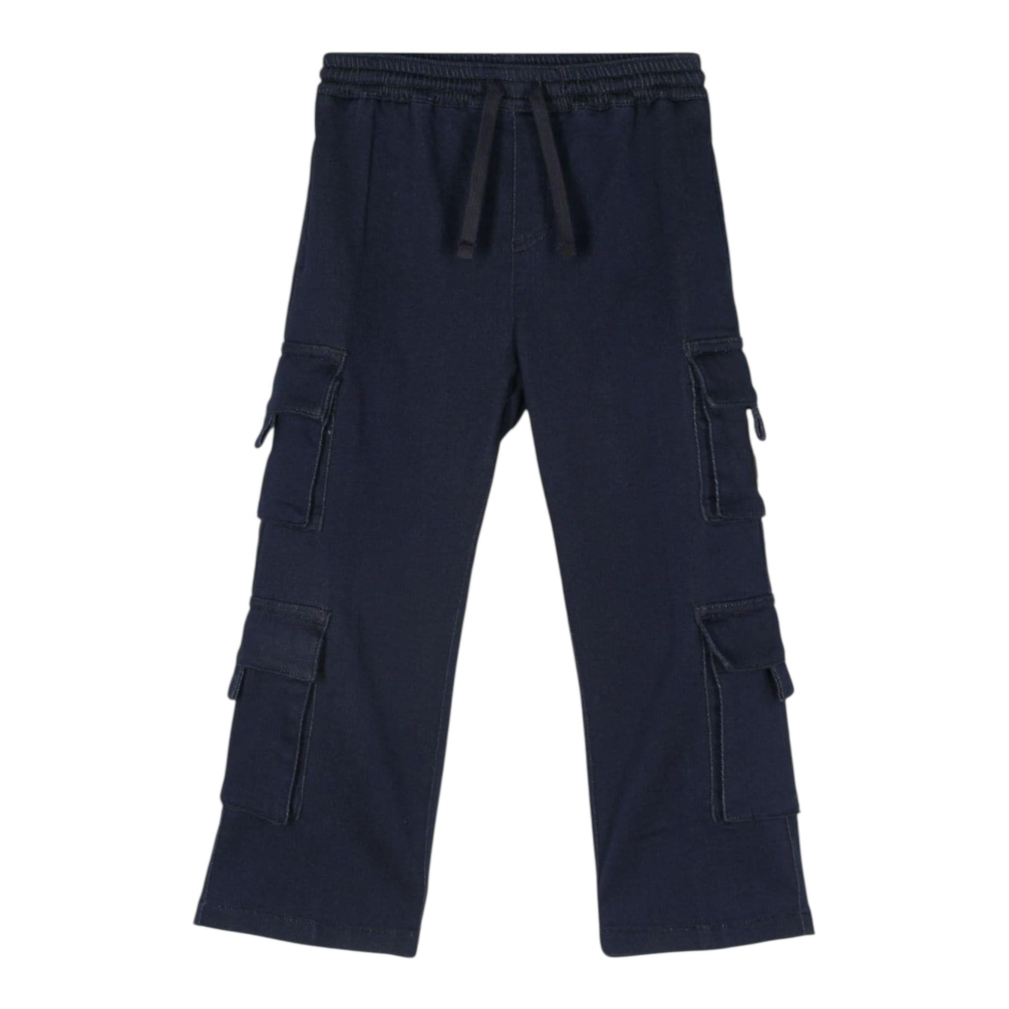 DOLCE & GABBANA pantalone tinta unita modello con tasconi Blu per Bambino L4JPIY BLU DOLCE & GABBANA 