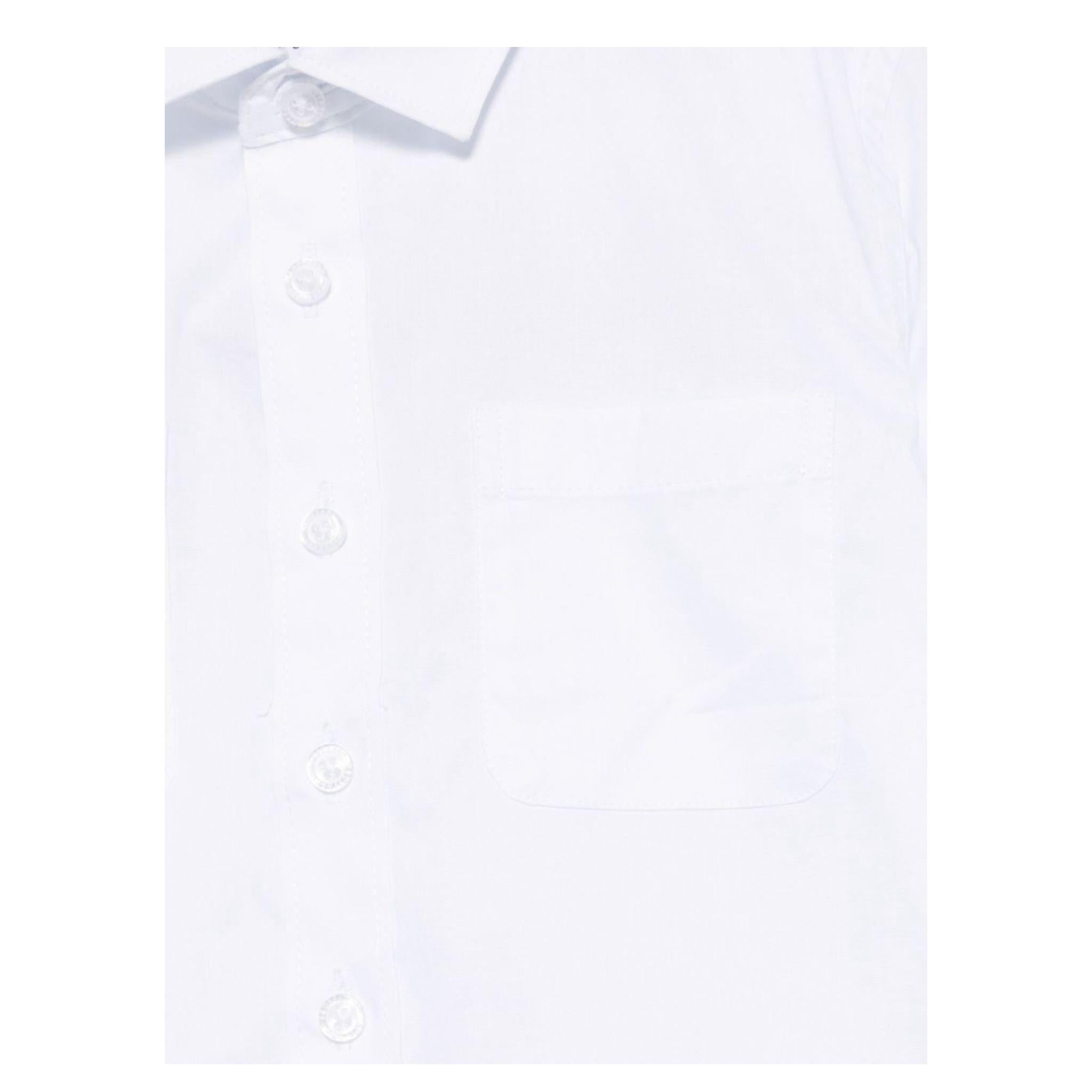 Trussardi Camicia Mezza Manica Tinta Unita con Logo per Bambino TBP25050CA BIANCO TRUSSARDI 