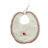 Ninnaoh Bavetta Tinta Unita con Stampa per Neonata I20155 BIANCO NINNAOH 