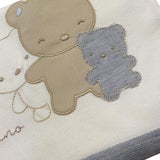 Barcellino Coperta Bicolore con Stampa per Neonato 120108 BIANCO BARCELLINO 