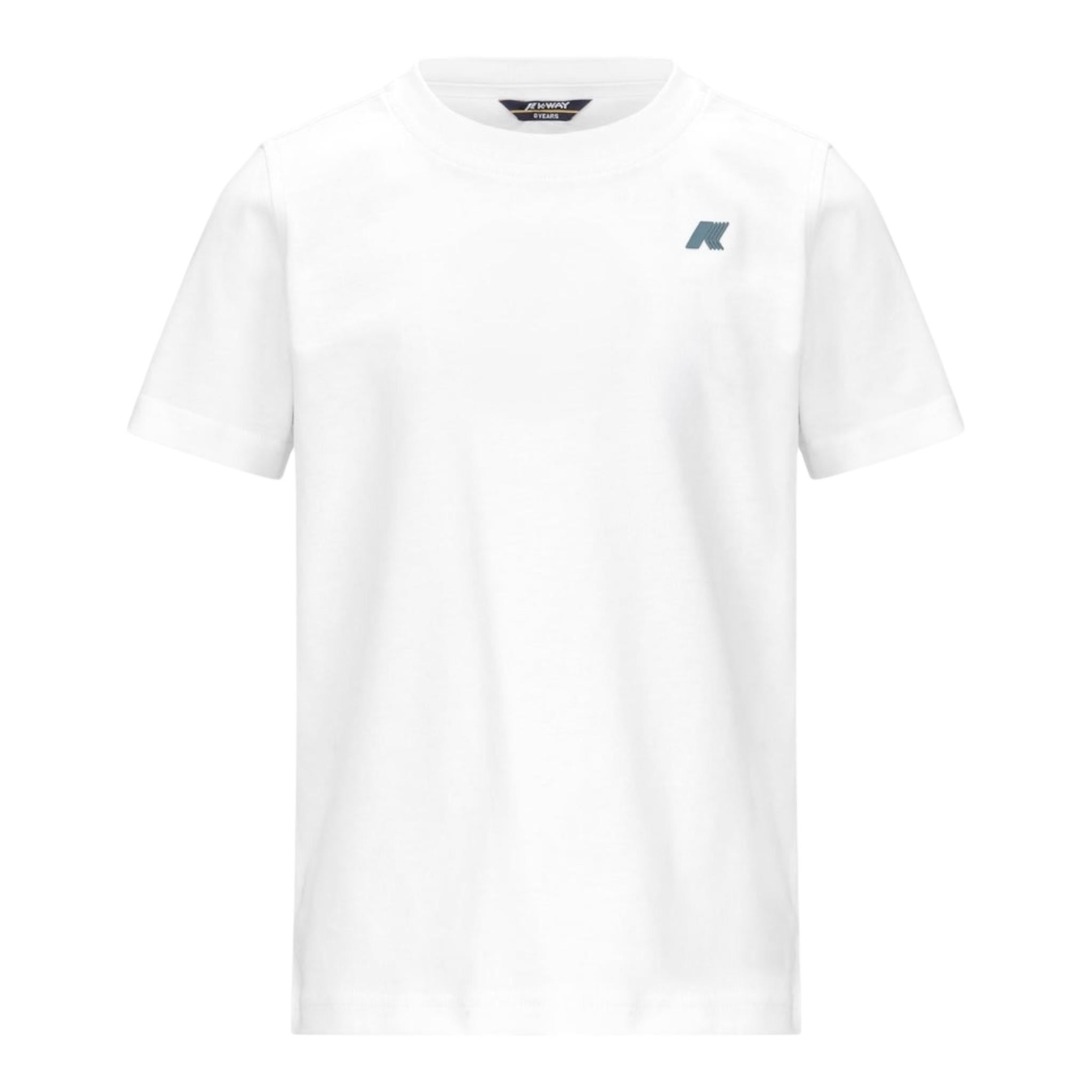 K-Way T-Shirt Girocollo Tinta Unita per Bambino K5136ZWXX BIANCO K-WAY 