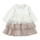 Liu Jo Abito Manica Lunga con Tulle Panna per Neonata KF2041 PANNA LIU JO 