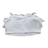 Twinset Top A Bretelline Tinta Unita Con Rouches Bianco Per Bambina
