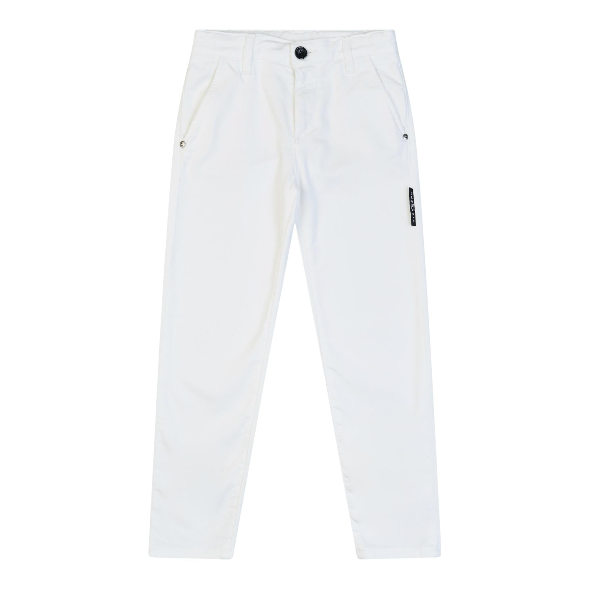 John Richmond Pantalone Tinta Unita  per Bambino RBP25188PAXX BIANCO JOHN RICHMOND 