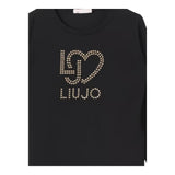 Liu Jo Shirt Tinta Unita Girocollo con Brillantini per Neonata KF4029N NERO LIU JO 