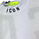 Icon T-Shirt Tinta Unita Mezzo Collo con Stampa per Bambino IBKS058402 BIANCO ICON 