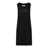 Maison Margiela Abito Lungo Tinta Unita Giromanica Con Stampa Nero Per Bambina