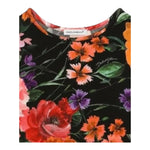 DOLCE & GABBANA shirt tinta unita girocollo con stampa Nero per Bambina L5JTOC NERO DOLCE & GABBANA 