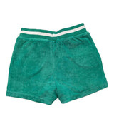 Carre'Ment Beau Bermuda Tinta Unita In Spugna Verde Acqua Per Bambino
