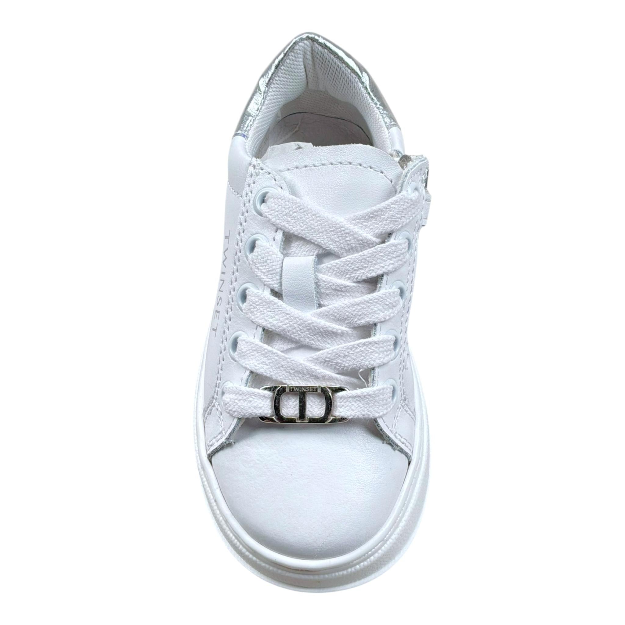 Twinset Sneaker Tinta Unita con Lacci per Neonata 242GCB020N BIANCO TWINSET 