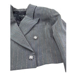 John Richmond Giacca Modello Crop Tinta Unita Doppiopetto per Bambina RGP26036GC GRIGIO JOHN RICHMOND 