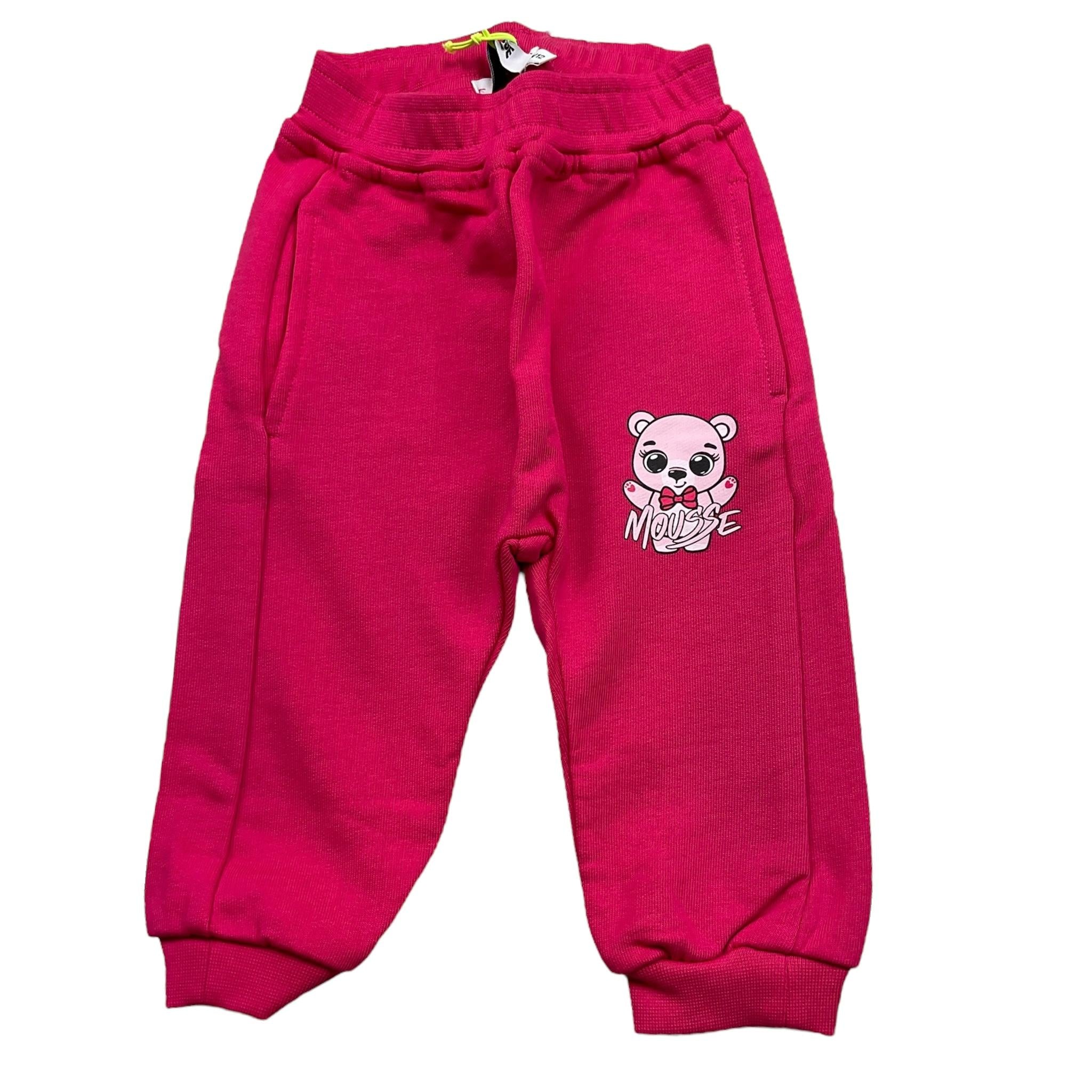 MOUSSE pantalone modello tuta tinta unita con sampa Fuxia per Neonata BEARLOVE FUXIA MOUSSE 