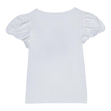 Liu Jo T-Shirt Girocollo Tinta Unita con Stampa per Bambina KA5041 BIANCO LIU JO 