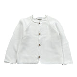 Le Coconne Cardigan Tinta Unita con Bottoni In Contrasto per Neonato LCN1592 BIANCO LE COCONNE 