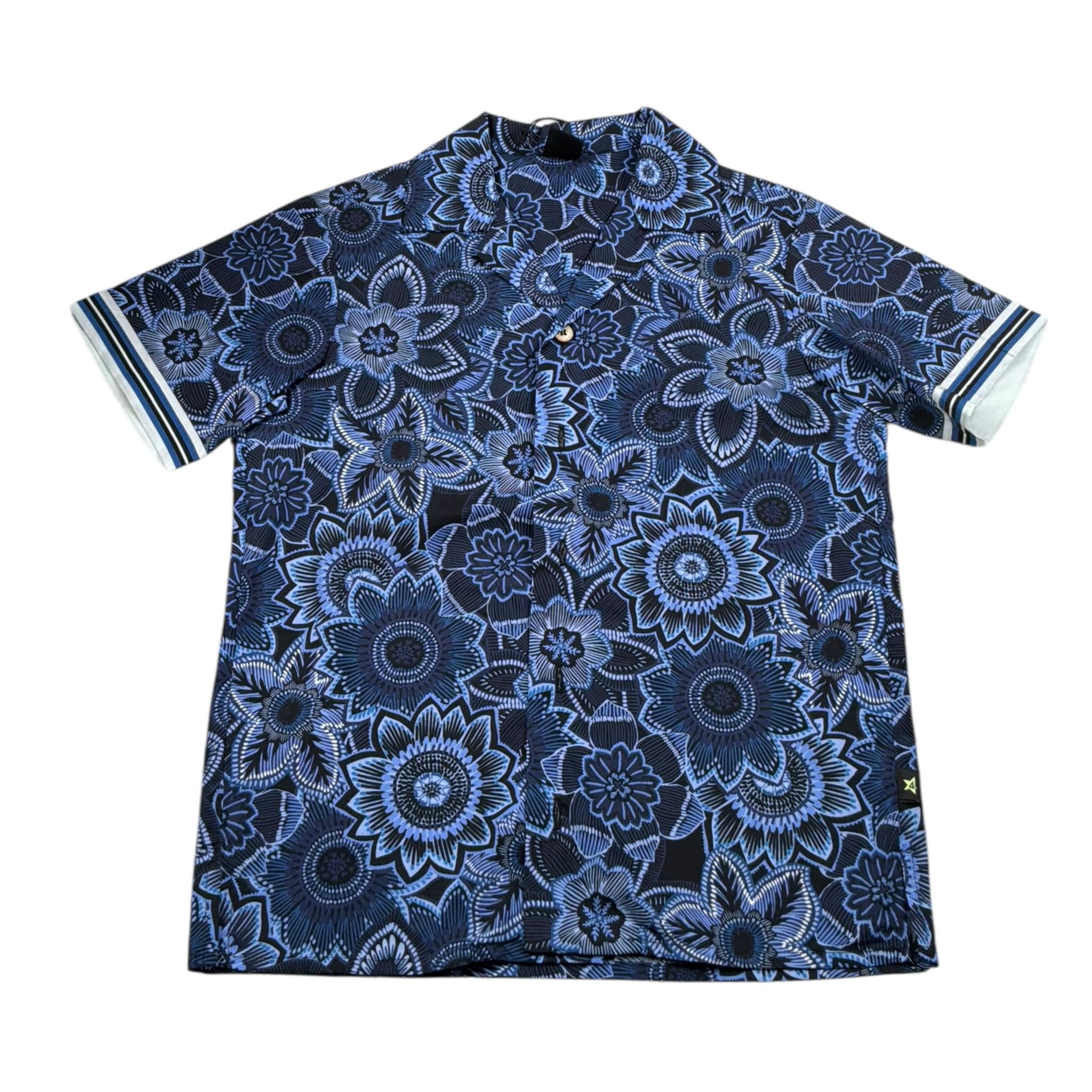 4Giveness Camicia Mezza Manica Tinta Unita con Fantasia per Bambino FGCB4075 BLU 4GIVENESS 