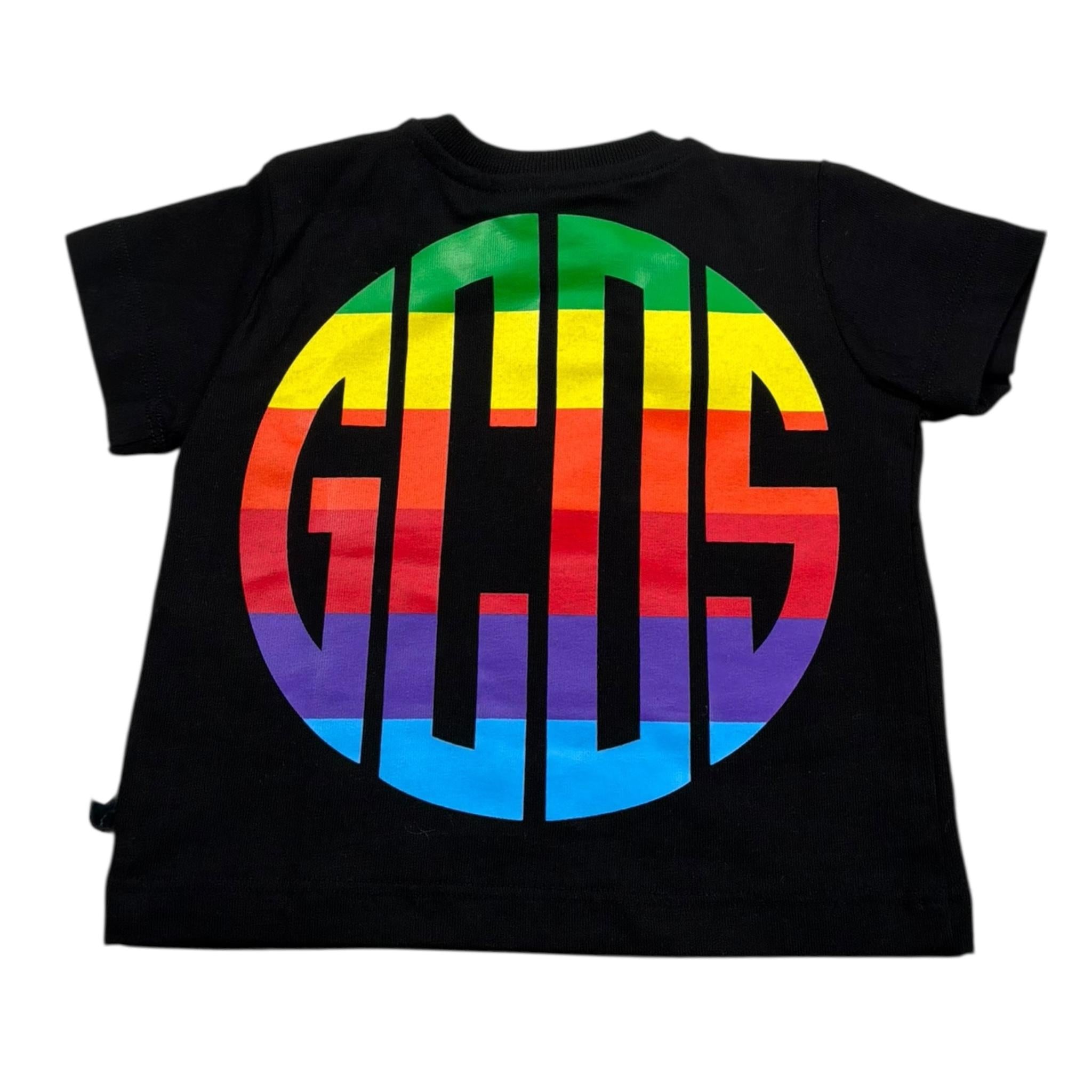 Gcds T-Shirt Girocollo Tinta Unita con Stampa per Neonato 027959 NERO GCDS 