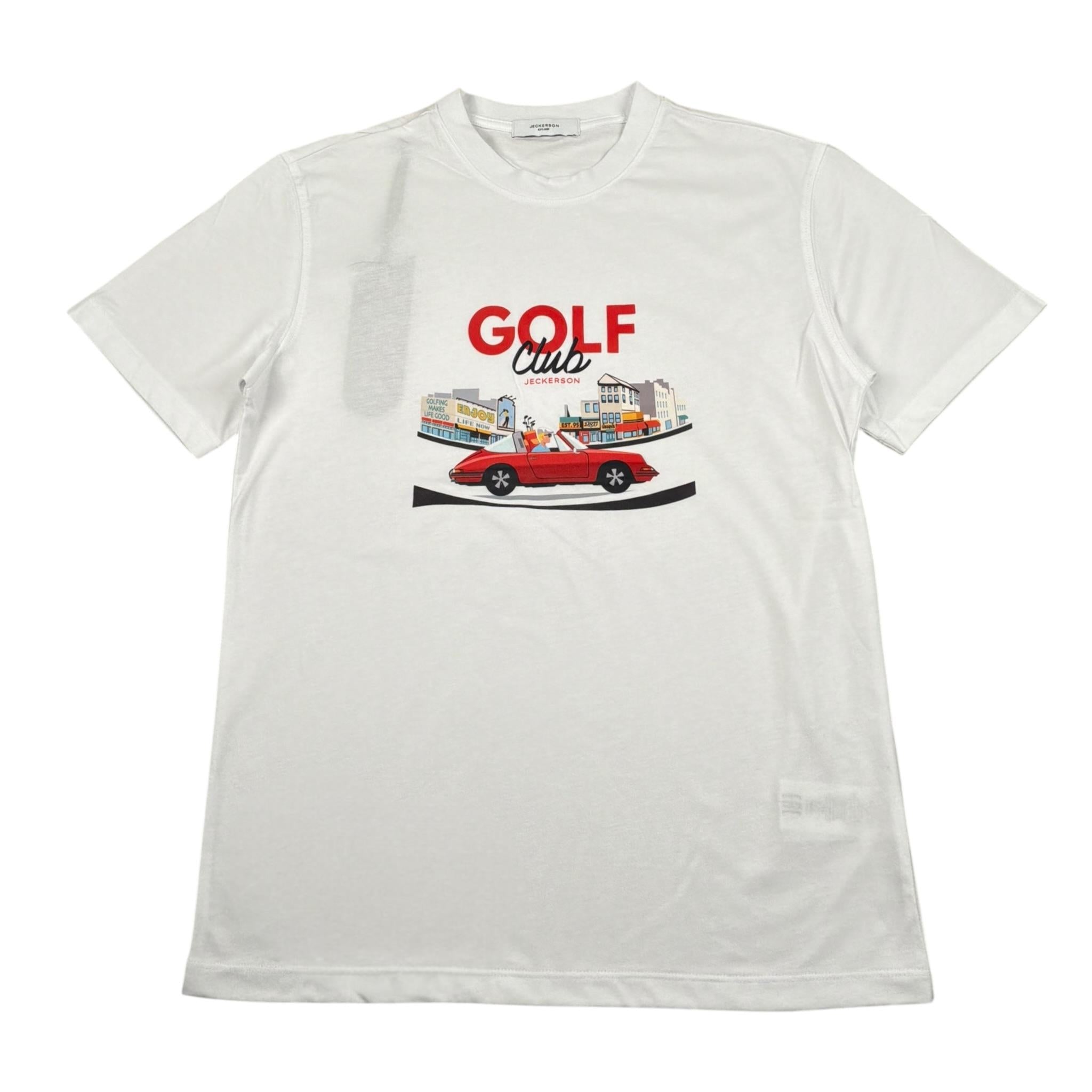 Jeckerson T-Shirt Girocollo Tinta Unita con Stampa per Bambino J3942 BIANCO JECKERSON 