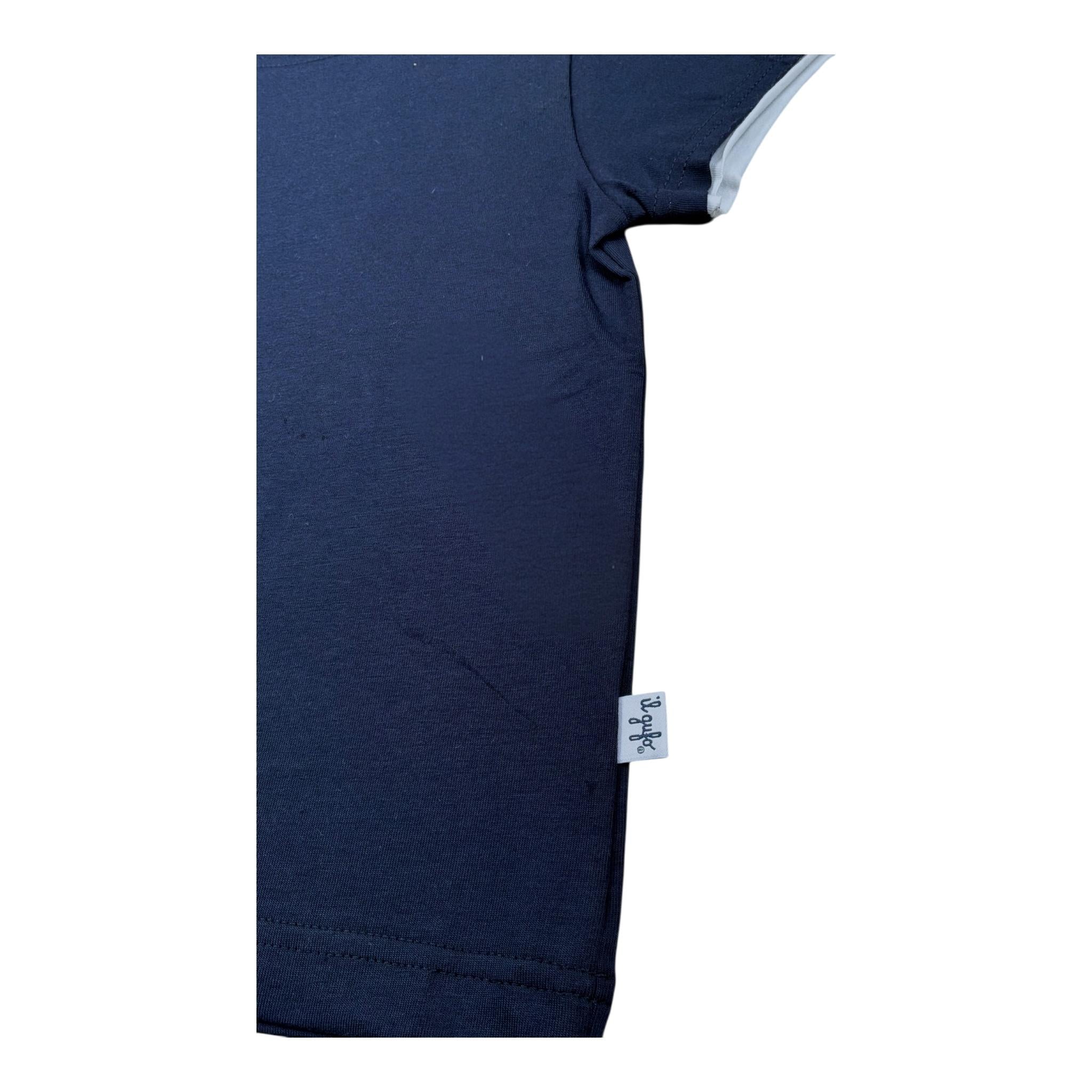 Il Gufo T-Shirt Girocollo Tinta Unita  per Neonato P25TS050MF032 BLU IL GUFO 