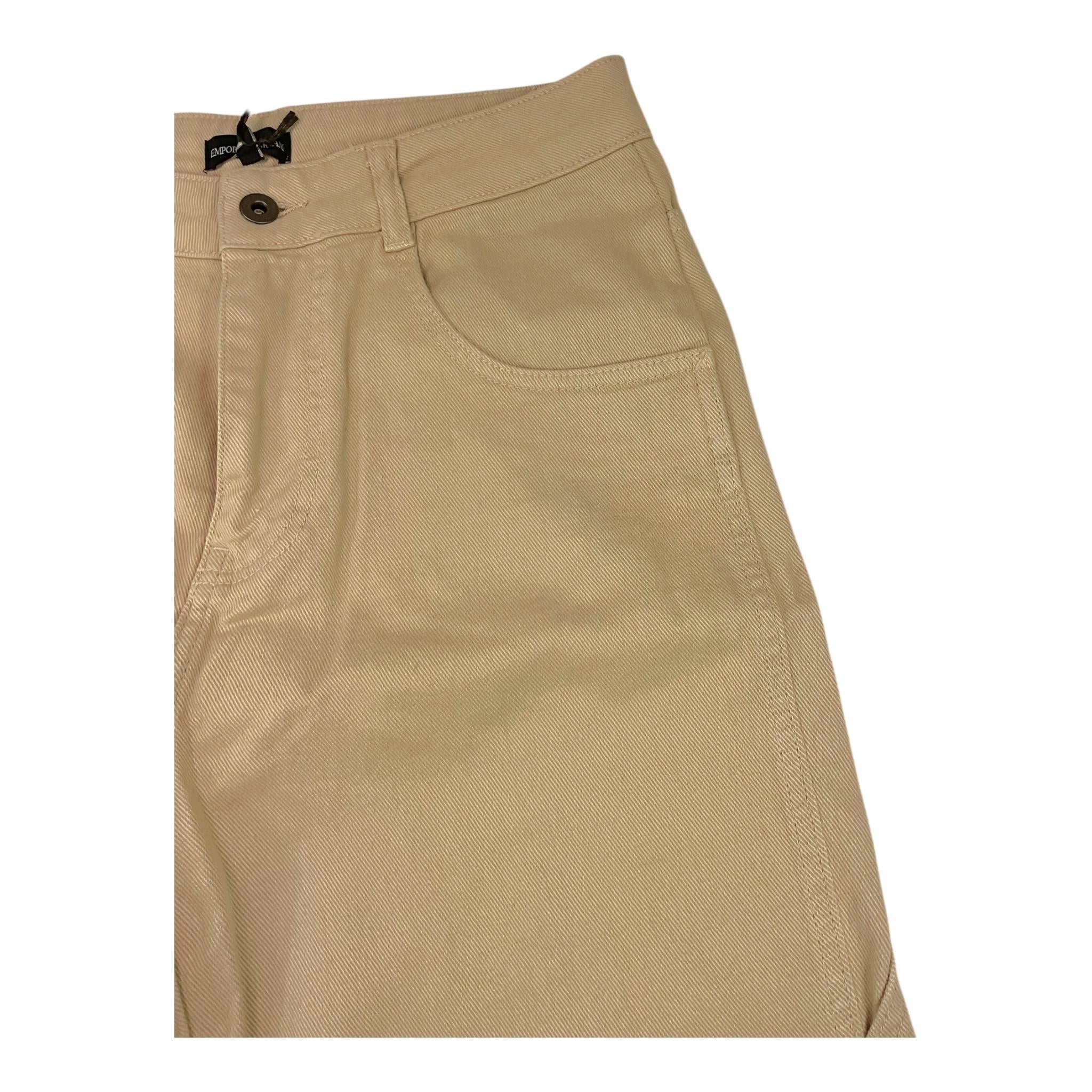 EMPORIO ARMANI pantalone tinta unita con logo Beige per Bambino 6D4J95X BEIGE EMPORIO ARMANI 