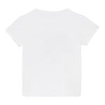Liu Jo T-Shirt Girocollo Tinta Unita con Stampa E Brillantini per Neonata KA5093XX BIANCO LIU JO 