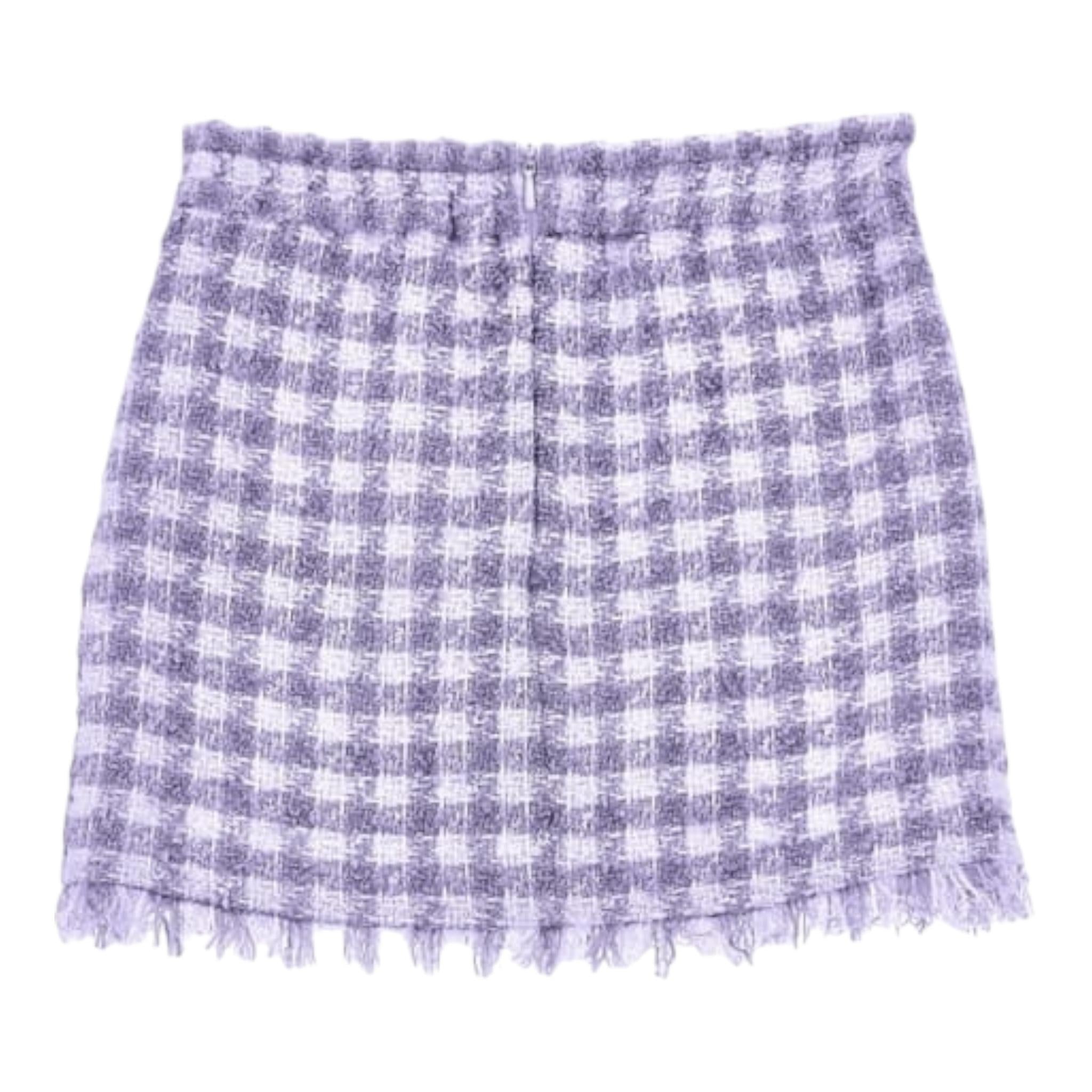 Monnalisa Gonna Tinta Unita con Microfantasia per Bambina 11C706 LILLA MONNALISA 