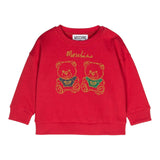 MOSCHINO felpa tinta unita gircollo con stampa Rosso per Bambino HOF07H ROSSO MOSCHINO 