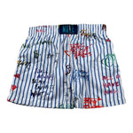 Move Costume Modello Bermuda Tinta Unita con Fantasia A Righe per Bambino SVNBY BIANCO MOVE 