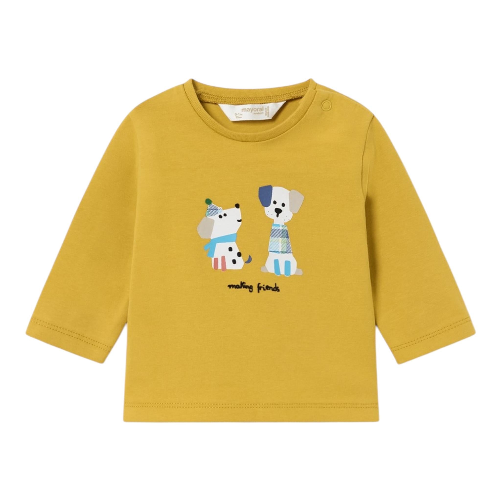 MAYORAL shirt girocollo tinta unita cn maniche in contrasto Senape per Neonato 20299 SENAPE MAYORAL 