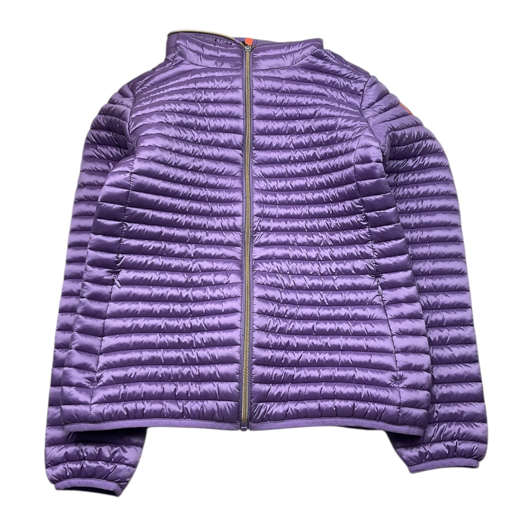 Save The Duck Giubbino Tinta Unita con Zip E Cappuccio per Bambina ROSYJ VIOLA SAVE THE DUCK 