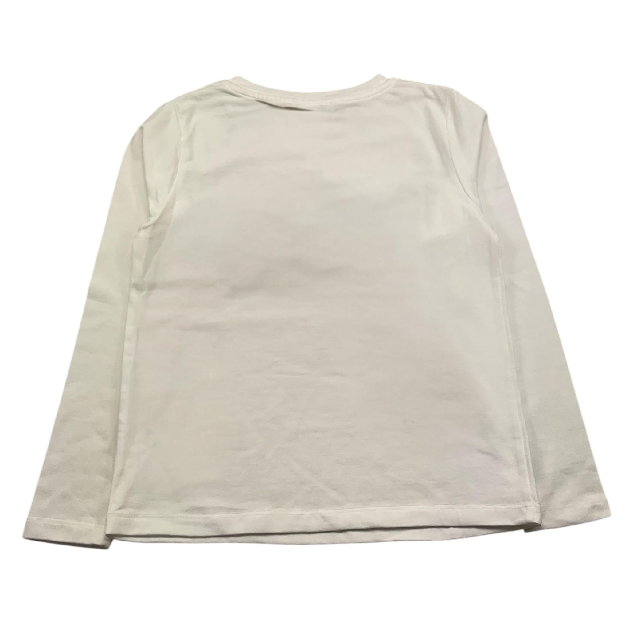 LU LU BY MISS GRANT shirt girocollo tinta unita con stampa in contrasto Panna per Bambina LL3362 PANNA LU LU BY MISS GRANT 