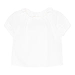 Teddy E Minou Camicia Mezza Manica Tinta Unita per Neonata E25CI008C6039 BIANCO TEDDY E MINOU 