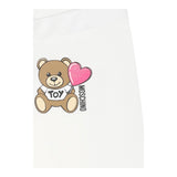 Moschino Leggins Tinta Unita con Stampa per Neonata MEP032L BIANCO MOSCHINO 