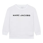 MARC JACOBS felpa girocollo tinta unita con stampa Bianco per Bambino W60319 BIANCO MARC JACOBS 
