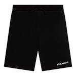 Dsquared2 Bermuda In Tuta Tinta Unita con Stampa per Bambino DQ2738X NERO DSQUARED2 