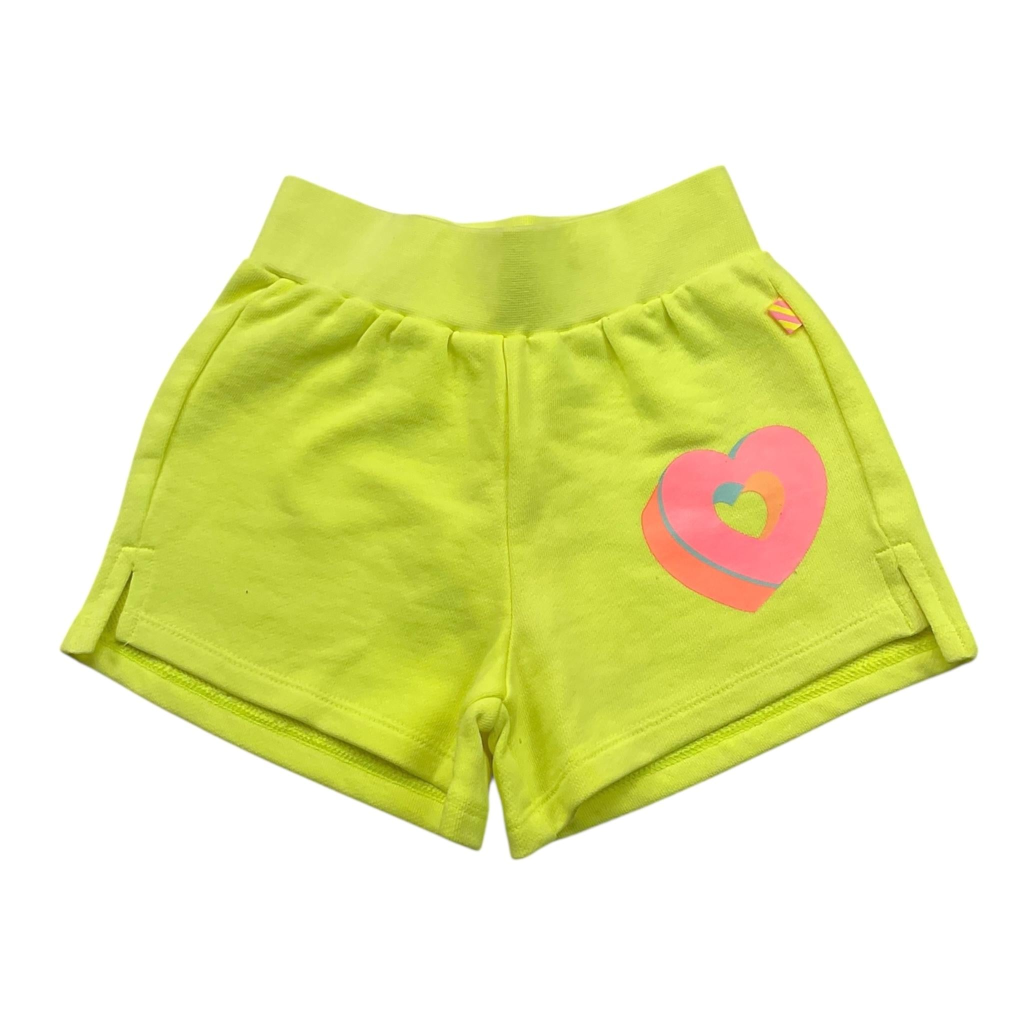 Billieblush Short Tinta Unita con Stampa per Bambina U21044 GIALLO FLUO BillIEBLUSH 