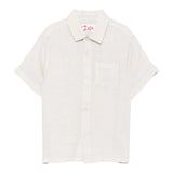 Saint Barth Camicia Mezza Manica Tinta Unita con Bottoni per Bambino SIF0001 BEIGE SAINT BARTH 