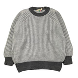 NUPKEET maglia girocollo tinta unita con profili in contrasto Grigio per Bambino 4DNK405 GRIGIO NUPKEET 