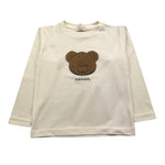 shirt girocollo tinta unita con orso I2308536P PANNA NANAN 