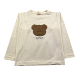 shirt girocollo tinta unita con orso I2308536P PANNA NANAN 