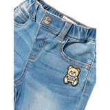 Moschino Jeans tinta unita con Elastico In Vita Azzurro per Neonato MUP05FJXX AZZURRO MOSCHINO 