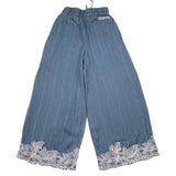 Ermanno Scervino Pantalone Tinta Unita Modello Palazzo per Bambina SFPA041 AZZURRO ERMANNO SCERVINO 