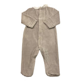 BABIDU tutina tinta unita in velluto Grigio per Neonata 19815 GRIGIO BABIDU 