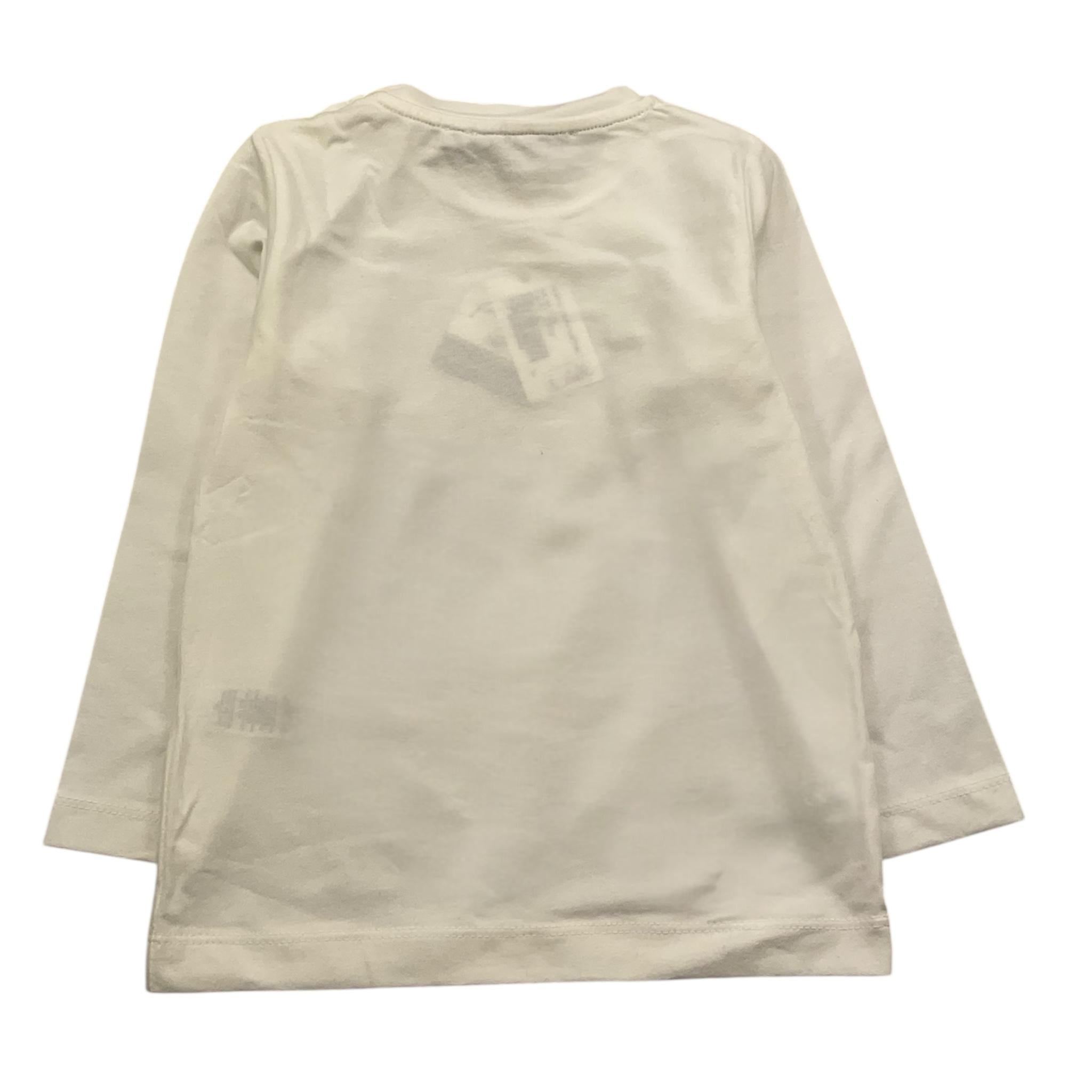 PER TE shirt girocollo tinta unita con stampe Panna per Neonata 44335 PANNA PER TE 