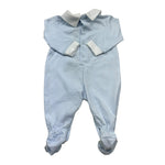 Isabel & Martinez Tutina Manica Lunga Tinta Unita con Ricamo per Neonato IM25N509 AZZURRO ISABEL & MARTINEZ 