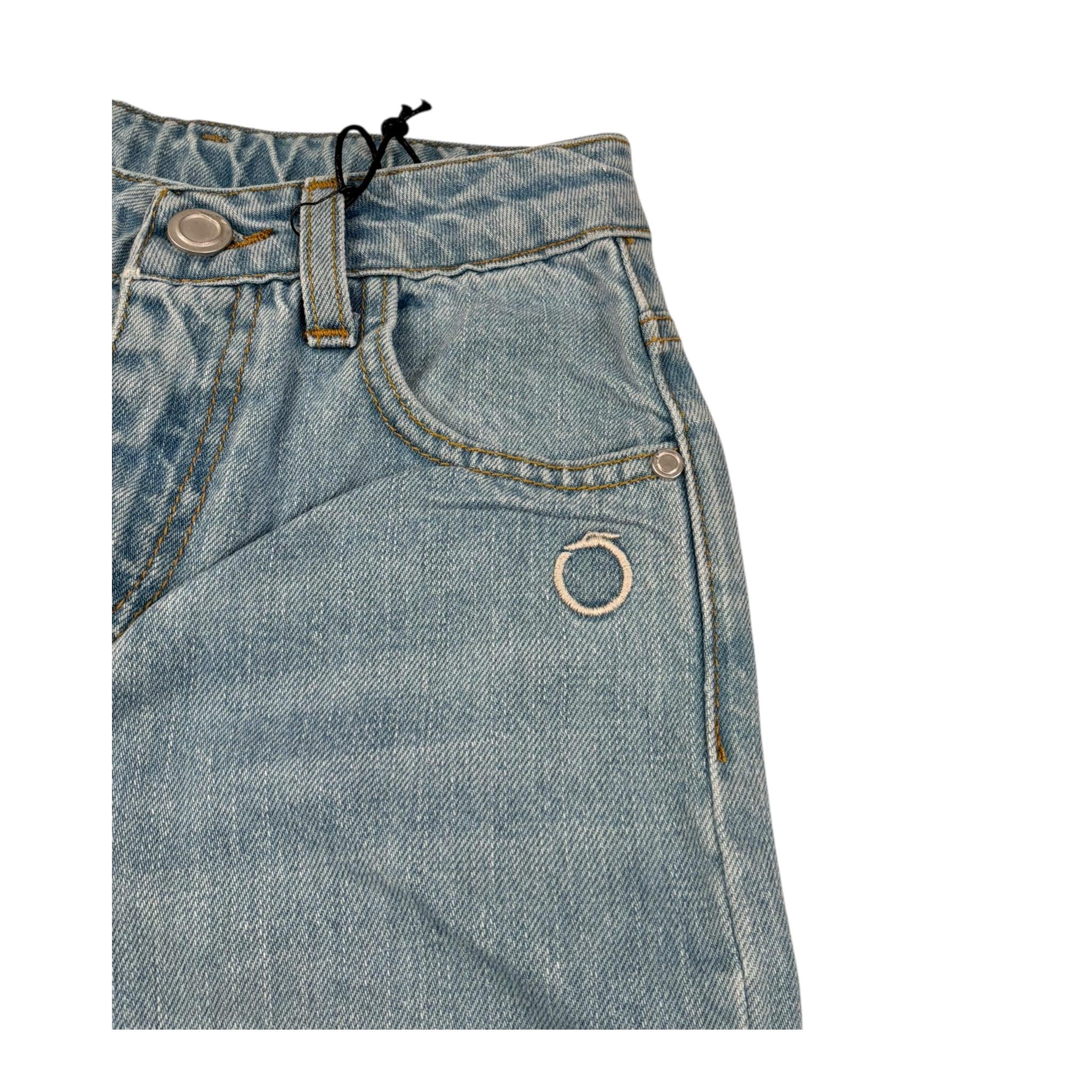 Trussardi Jeans Tinta Unita con Girovita Regolabile per Bambino TBP25170JE AZZURRO TRUSSARDI 